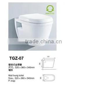 Wall Hung Ceramic Toilet and P-Trap Sanitary Ware wc Toilet Spy Supplier European Toilet Bowl thumbnail-1