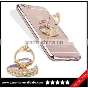 Samco Luxury Updated Re-Usable Metal Stainless Phone & Tablet Anti Drop Ring Stand Holder With Diamonds for Any Smartphones thumbnail-1