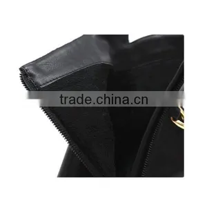 Lady's Rivet Black PU Boots Women Boots thumbnail-6