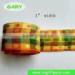 1" Garment Accessories Fabric Plaid Ribon thumbnail-1