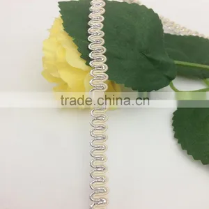 Lace Trimming Garment Accessories 8mm Thin Metallic Silver Braid Rope thumbnail-1