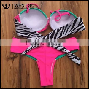 Summer Push Up Beach Print Leopard Bikini Swimwear 2016 thumbnail-6
