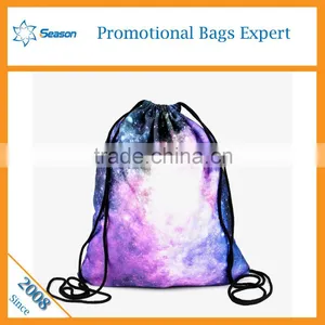 Starry Sky Travel Bag Drawstring Backpack Foldable Polyester Shopping Bag Supplier's Choice thumbnail-2