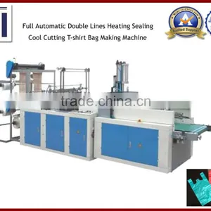 Full Automatic Double Line T-shirt Bag Making Machine thumbnail-1
