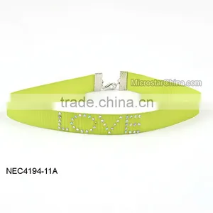 2016 New Design Hotsale Fashion Adjustable Ribbon Choker Necklace thumbnail-1