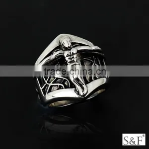 14531138 Court Jewellery Store Design Stainless Steel Pentagram Ring Jewelry thumbnail-1