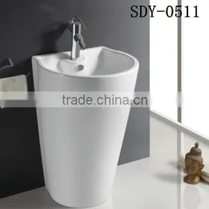 New Design Big Size Ceramic Wash Sink Bathroom Stand Basin thumbnail-1