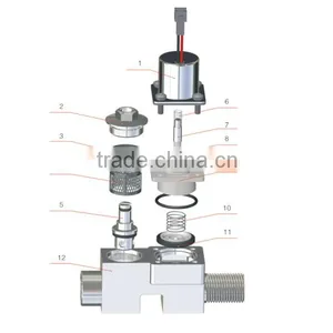 1/2 Inch Pipe Fitting Toilet Flush Water Magnetic Valve 12V Solenoid Valve thumbnail-2