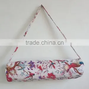 Yoga Bag Indian Ethnic Yoga Bag Traditional Yoga Mat Bag Unisex Bag Cross Body Bag Embroidery Yoga Bag Kantha Yoga Bag thumbnail-2