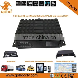 256GB SD 4-CH Car Mobile DVR GPS 3G WIFI For Vehicles With Full-Metal Housing thumbnail-1