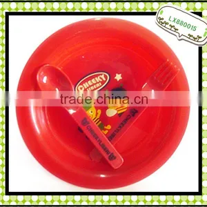 Plastic Plate for Tableware Set With Plate Spoon and Fork thumbnail-1