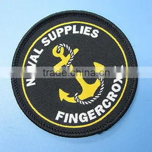 Garment Damask Black Woven Badge Making Factory thumbnail-1