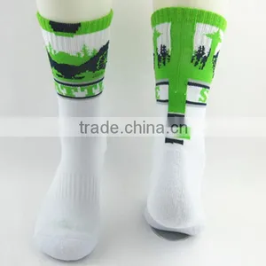 Wholesale Custom Happy Women White Terry Socks thumbnail-3