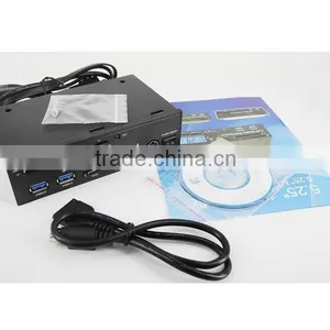 Black 5.25" Media Dashboard Front Panel PCI-E to USB 3.0 ESATA SATA Card Reader thumbnail-4