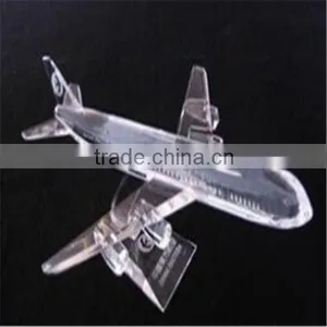 2016 New Arrival Crystal Glass Passenger Plane Model thumbnail-1