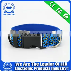 2015 Hot Selling Christmas LED Electronic Dog Collar With Leopard thumbnail-3
