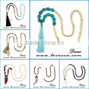 Various Design Colorful Beads Bohemia Style Wholesale Tassel Necklace Jewelry Natural Stone Beads thumbnail-1