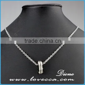2016 Hot Sale Men and Womem Simple Design Fashion Custom Stainless Steel Necklace Ring Pendant thumbnail-3