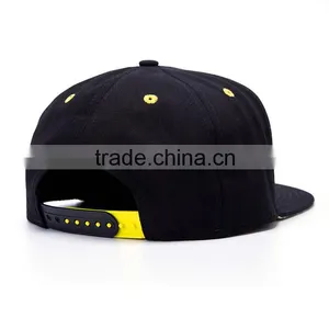 Wholesale Custom Flat Brim 100%cotton 5 Panel Snapback Hats Bulk thumbnail-3