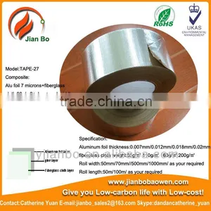 Insulation Materials,Aluminum-Foil Coated Fiberglass Tape thumbnail-1