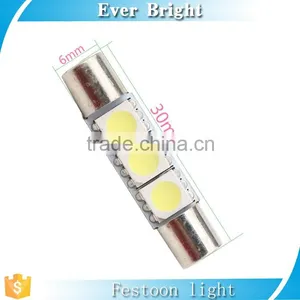 C5W T6 28mm/31mm 5050 3SMD Car LED License Plate Light 3smd Festoon Led Light Socket Bulbs Crew Cut thumbnail-2