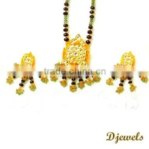 Indian Gold Kundan Necklace Sets, Kundan Necklace Sets, Kundan Jewellery thumbnail-1