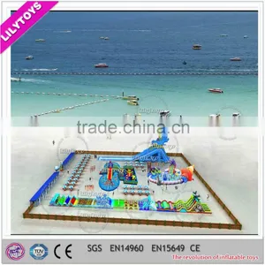 Giant Frame Pool Water Park for Fun, Ground Water Park Equipment, Land Water Park for Sale thumbnail-1