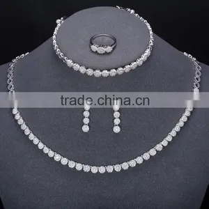 AAA Stone Brass Jewelry Set,cubic Zirconia Jewelry Set Christmas Gifts thumbnail-5