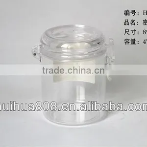 470ml Wholesale Hermetic Airtight Plastic Jam Jar With Mental Clip for Food Factory thumbnail-4