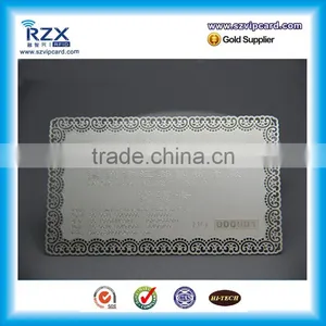 Cheap Price Carved Cut Card Silver Metal Business Card thumbnail-3