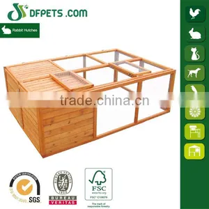 DFPETS DFR023 Easy Assemble Outdoor Folding Wooden Rabbit Cage thumbnail-2