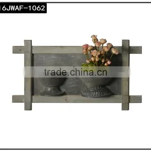 Country Design Grey Finish Verticle Wall Planter Antique thumbnail-1