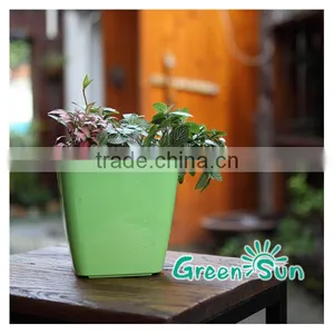 Wholesale Square Plastic Flower Pot Black Plastic Tree Pots Large Pots for Outdoor Tree thumbnail-1