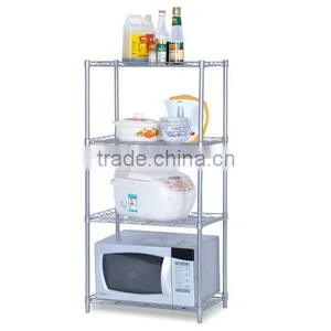 Modern Steel Wire Kitchen Storage Rack Home Furniture Shelf thumbnail-3