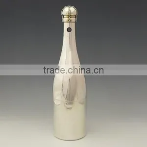 Brass Champagne Bottle Cover With Silver Plated Finish thumbnail-1