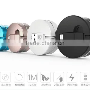 2 In 1 Universal Flexible Data Cable For Iphone 5s/6/6s And Android Mobile Phones Innovative Design Charging USB Cable thumbnail-3