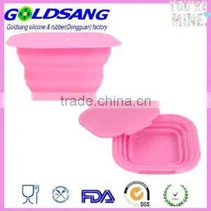 Leakproof Lunch Box Container Square Shape Folding Bowl thumbnail-1