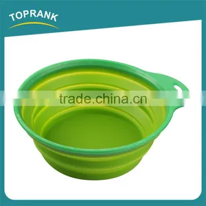 Pet Food Bowls Portable Travel Feeding Collapsible Silicone Pet Bowl thumbnail-2