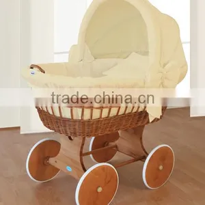 Handmade Wicker Basket for Baby Sleeping With Handles thumbnail-4