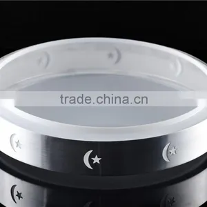 Customer Design White Thermoformed Plastic Round Led Lamp Cover Lamp Shades Metal Frame thumbnail-2