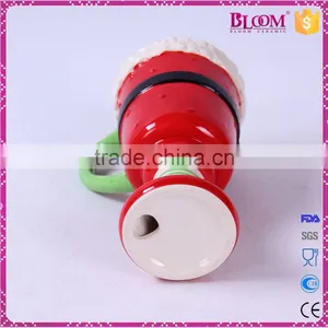 Wine Glass Shape Ceramic Custom Coffee Cup With Handle thumbnail-6
