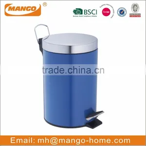 Unique Colored Metal Foot Pedal Trash Can thumbnail-3