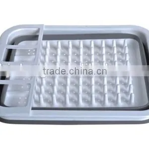 Multi-Function Plastic Rectangle Kitchenware Silicone Dish Rack thumbnail-1