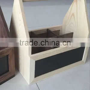 Custom Logo Printing Color Wooden Beer Carrier,Wood Bottle Carrier,Wooden Bottle Holder thumbnail-2