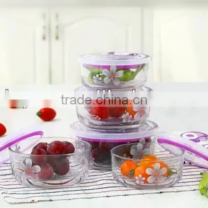 Round Glass Food Container Sets thumbnail-1