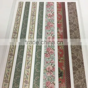 Retro Glitter Sticky Border, Retro Fashion Sticky Border, Rustic Style Glitter Border Sticker thumbnail-2