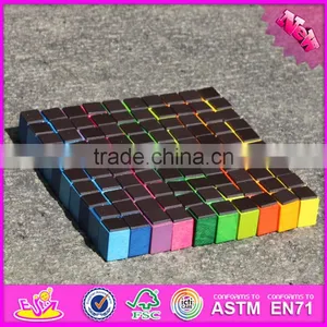2017 New Design 100 Pieces Educational Magnetic Wooden Building Blocks for Toddlers W13A118 thumbnail-4