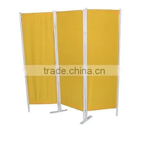 3 Pieces Privacy Room Divider Grey Folding Paravent thumbnail-4