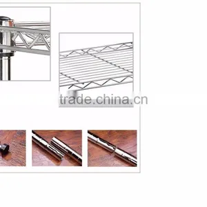 Chrome Metal Kitchen Vegetable Warehouse Storage Rack thumbnail-6