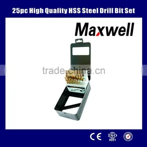 25pc High Quality HSS Steel Drill Bit Set thumbnail-1